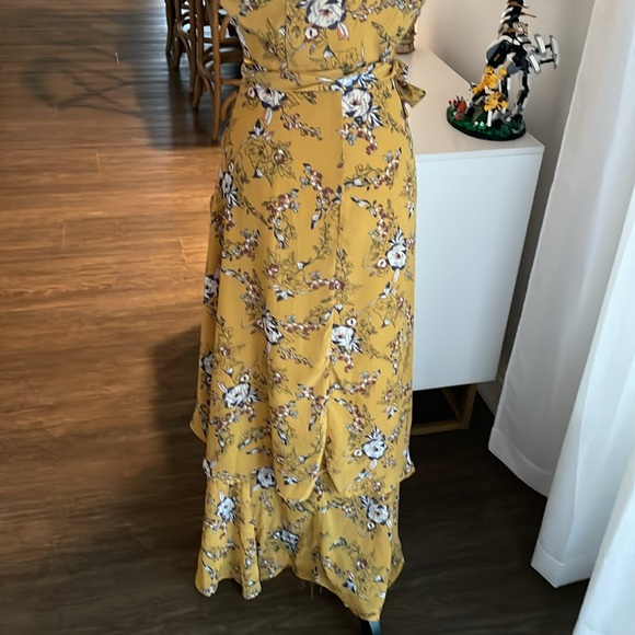 Mustard Maxi Wrap Dress - Picture 10 of 14